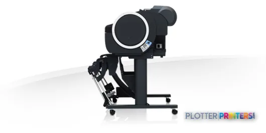 Canon imagePROGRAF iPF670 large format printer product image showing black and grey inkjet device on stand