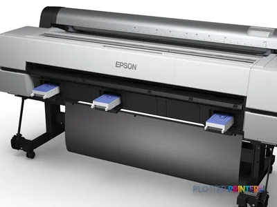 Epson SureColor SC-P20000 large-format printer product image showing silver and black design with ink cartridges