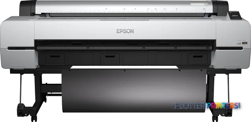 Epson SureColor SC-P20000 large-format printer front view with silver and black body on stand