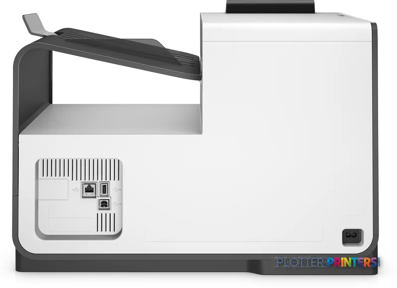 HP PageWide Pro 452dw Printer product image showing front view with open output tray and connectivity ports