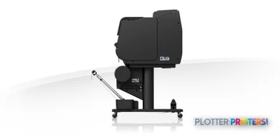 Canon imagePROGRAF PRO-6000S large format printer product image showing black inkjet printer from side view