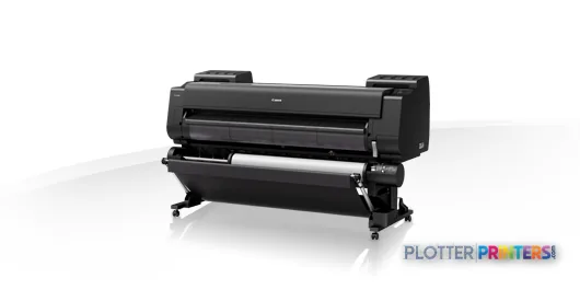 Canon imagePROGRAF PRO-6000S large format printer product image showing black inkjet printer with roll feed