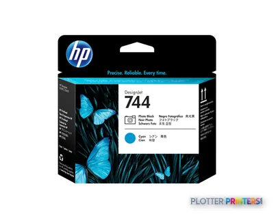 HP 744 Photo Black/Cyan DesignJet Printhead