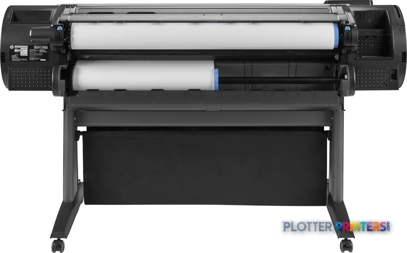 HP Designjet Z5600 44-in large format printer product image showing front view with dual paper rolls