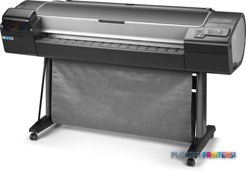 HP Designjet Z5600 44-in large format printer product image showing black thermal inkjet printer on stand