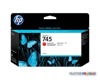 HP 745 130-ml DesignJet Chromatic Red Ink Cartridge