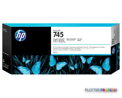 HP 745 300-ml DesignJet Photo Black Ink Cartridge