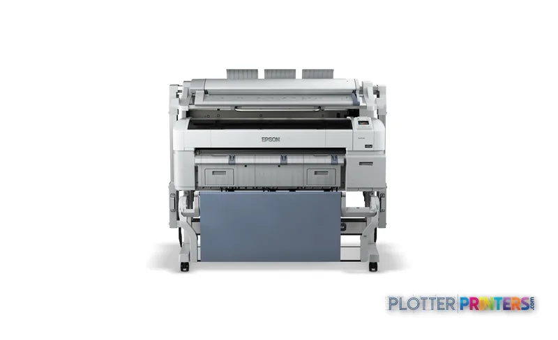 Epson SureColor SC-T5200 PS MFP front product view showing grey and white large-format printer