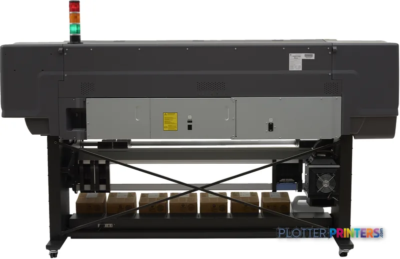 HP Latex 570 Printer large-format printer product image showing front view with black and grey chassis and status indicator…
