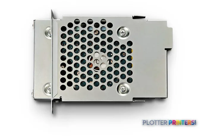 Epson SureColor P8000 product image showing silver and white printer component with perforated ventilation panel and mountin…