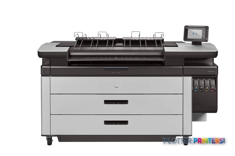 HP PageWide XL 4000 large format printer product image showing front view with black and grey finish