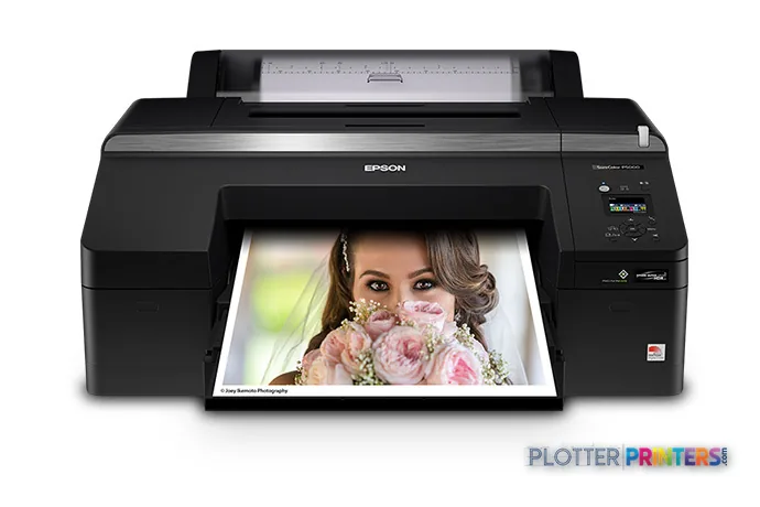Epson SureColor SCP5000SE large format printer product image showing black inkjet printer with color photo output