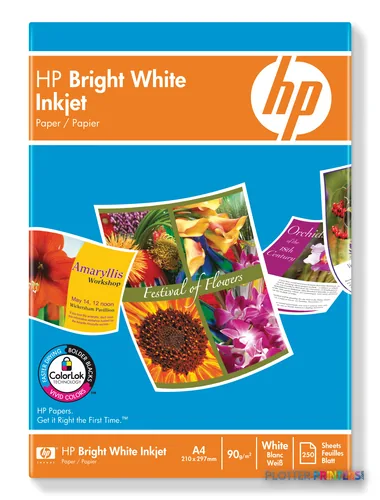 HP Bright White Inkjet Paper-250 sht/A4/210 x 297 mm