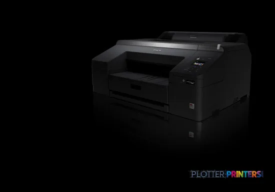 Epson SureColor SC-P5000 STD 240V large-format printer product image showing black inkjet printer with open paper tray