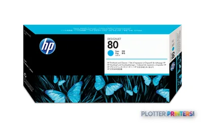 HP 80 Cyan DesignJet Printhead and Printhead Cleaner print head Thermal inkjet