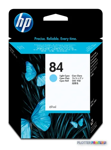 HP 84 69-ml Light Cyan DesignJet Ink Cartridge print head Thermal inkjet