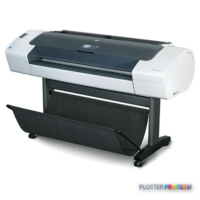 HP Designjet T770 large format printer product image showing white and black printer on stand
