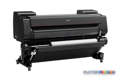 Canon imagePROGRAF PRO-6000 large format inkjet printer product image showing black printer with roll feed system