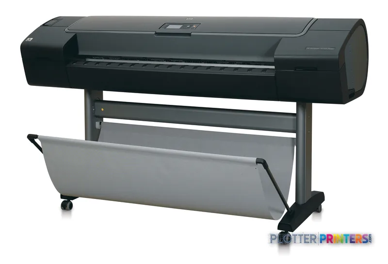 HP Designjet Z2100 44" large format printer product image showing the full printer unit on stand with output tray