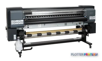 HP DesignJet 9000s Printer product image showing large-format printer with roll feed system