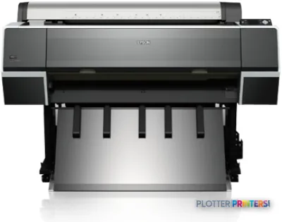 Epson Stylus Pro 9700 large-format printer product image showing front view with open paper tray