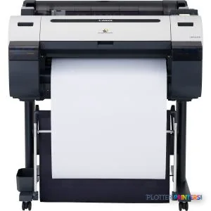 Canon imagePROGRAF IPF655 large format printer product image showing front view with white paper loaded