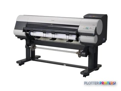 Canon imagePROGRAF iPF815 large format printer product image showing the full printer with paper roll loaded