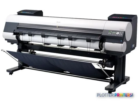 Canon imagePROGRAF iPF9100 large-format printer product image showing front view with roll feed system