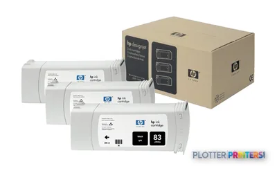 HP 83 3-pack 680-ml Black UV Cartridges print head Thermal inkjet
