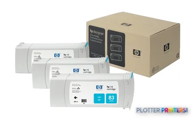 HP 83 3-pack 680-ml Cyan UV Cartridges print head Thermal inkjet