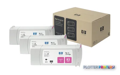 HP 83 3-pack 680-ml Magenta UV Cartridges print head Thermal inkjet