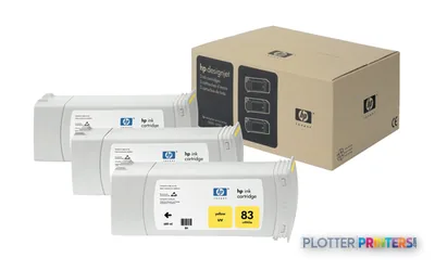 HP 83 3-pack 680-ml Yellow UV Cartridges print head Thermal inkjet