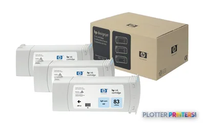 HP 83 3-pack 680-ml Light Cyan UV Cartridges print head Thermal inkjet
