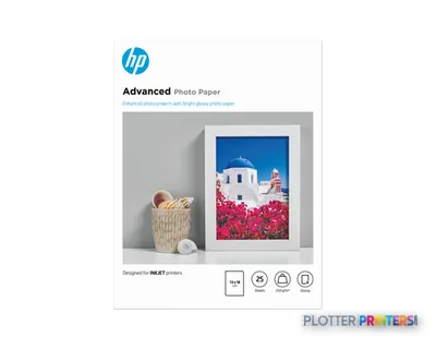 HP Advanced Photo Paper, Glossy, 250 g/m2, 13 x 18 cm (127 x 178 mm), 25 sheets