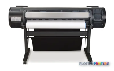 HP Designjet Z5200 large-format printer product image showing front view with white paper roll loaded
