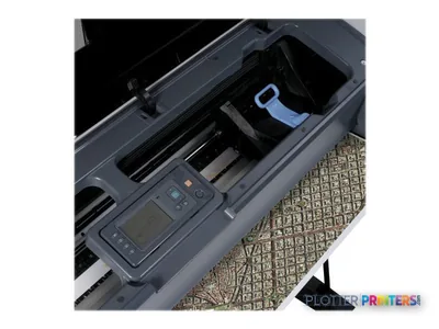 HP Designjet T770 610mm large-format printer product image showing top view with open paper feed compartment and control panโฆ