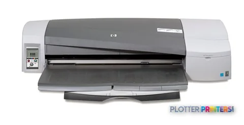 HP Designjet 111 24-inch large format printer product image showing front view with open paper tray
