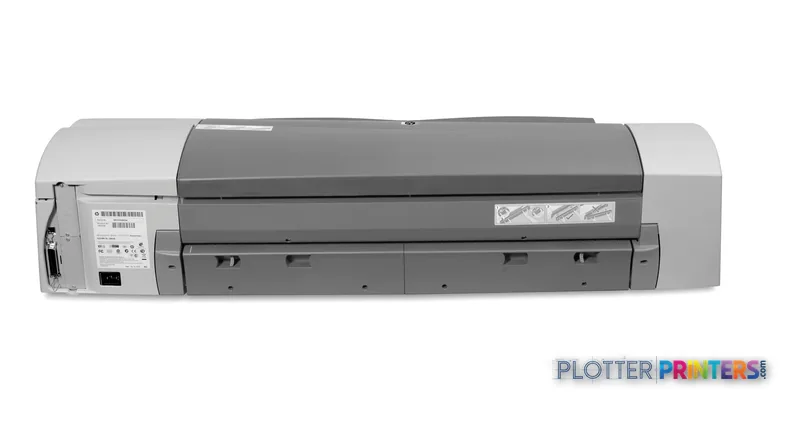 HP Designjet 111 24-tumsskrivare med fack large format printer product image showing front view