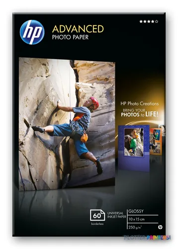HP Advanced Glossy Photo Paper Black, Blue, White Gloss
