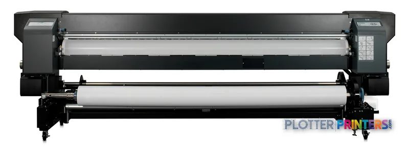 HP DesignJet 10000s Printer product image showing front view with dual roll feed system