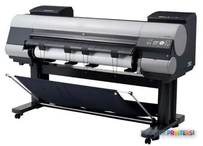 Canon imagePROGRAF IPF8000S large format printer product image showing front view with roll feed system