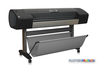 HP Designjet Z3100 44-in Photo Printer product image showing black and gray large format printer on stand with output tray