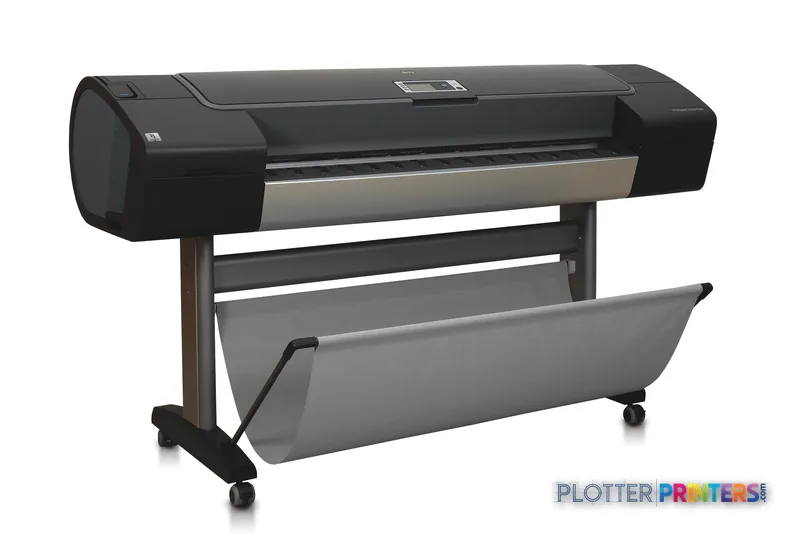 HP Designjet Z3100 44-in Photo Printer product image showing black and gray large format printer on stand with output tray