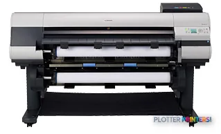 Canon imagePROGRAF iPF820 large format printer product image showing front view with open paper tray
