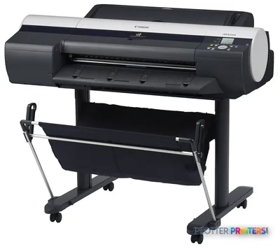 Canon imagePROGRAF iPF6200 large-format printer product image showing the full unit on stand with output tray