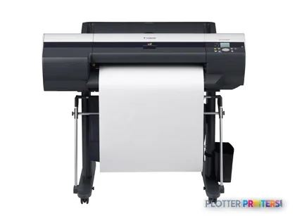 Canon iPF6100 large format printer product image showing front view with white paper loaded