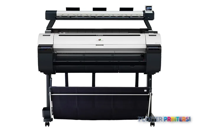 Canon imagePROGRAF iPF770 MFP L36 large format printer front view with black and silver finish