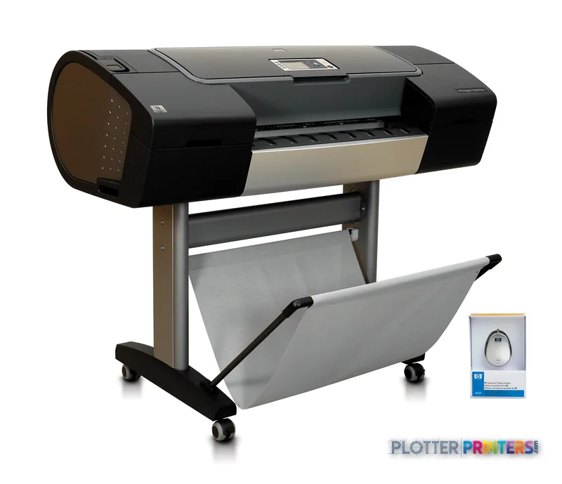 HP DesignJet Z3100 GP 24-in Photo Printer on stand with output tray and profiling solution bundle
