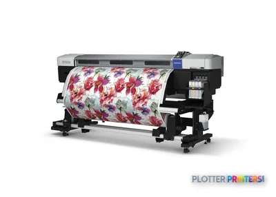Epson SureColor SC-F7200 (hdK) large-format printer with colorful floral fabric printing