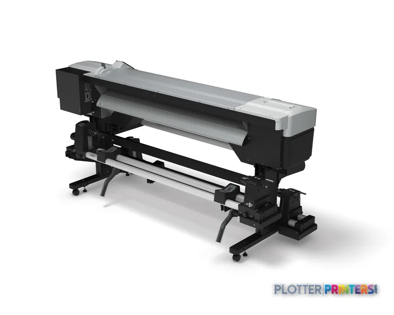 Epson SureColor SC-F7200 (hdK) large-format printer product image showing black and white machine with roll feed system